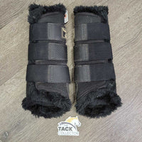 Closed Mesh & Fleece Boots, velcro *gc, dirty, stains, hairy, clumpy