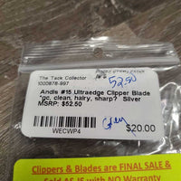 #15 Ultraedge Clipper Blade *gc, clean, hairy, sharp?