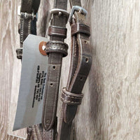 Padded Anatomical Bridle, Rubber Reins *vgc/gc, clean, mnr residue/film, v.loose keepers, No Brow, peeled rubber