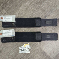 2 Neoprene Pastern Wraps, velcro *gc/fair, clean, v.faded, hairy, v.rubbed & pilly