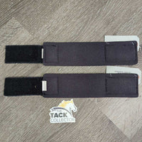 2 Neoprene Pastern Wraps, velcro *gc/fair, clean, v.faded, hairy, v.rubbed & pilly