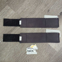 2 Neoprene Pastern Wraps, velcro *gc, clean, faded, hairy, rubs, pills, stain