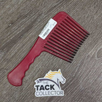 4" Wide Tooth Plastic Mane Comb, handle *vgc, mrn rubs, scrapes & residue