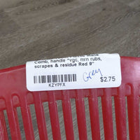 4" Wide Tooth Plastic Mane Comb, handle *vgc, mrn rubs, scrapes & residue