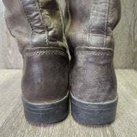 Tall Leather Country Boots *gc/fair, clean & dirty, rubs, scrapes, scratches, loose lining, loose heel & edge seal-R, cracking