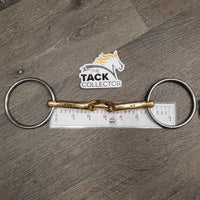 "9011" Thin Curved French Link Loose Ring Bit, Lozenge *gc, clean, residue, scuffs, stains