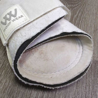 Closed Neoprene Boots, velcro *gc, clean, dingy, rubs, pills, stains, hairy velcro, chipped & pilly edges, hairy