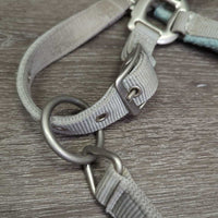 Breakaway Nylon/Fleece Halter, snap, adj *gc, dirty, hairy, stains, clumpy