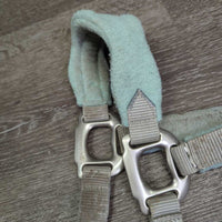 Breakaway Nylon/Fleece Halter, snap, adj *gc, dirty, hairy, stains, clumpy