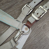 Breakaway Nylon/Fleece Halter, snap, adj *gc, dirty, hairy, stains, clumpy