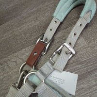 Breakaway Nylon/Fleece Halter, snap, adj *gc, dirty, hairy, stains, clumpy