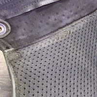 Neoprene/Mesh & Soft Leather Half Chaps *gc, dirt, v.rubbed/peeling inside edges, rubs, scratches