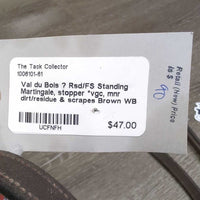 Rsd/FS Standing Martingale, stopper *vgc, mnr dirt/residue & scrapes