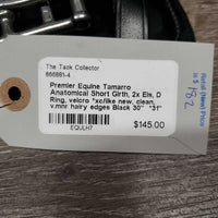 Anatomical Short Girth, 2x Els, D Ring, velcro *xc/like new, clean, v.mnr hairy edges