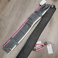 Lungeing Set: Neoprene Surcingle, Girth, Cotton Web Nylon Lunge Line, Bit attachment *vgc, clean, v.mnr dust?stains, rubs & fading