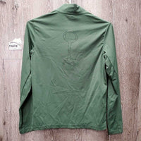 Sola Perforated LS Technical Sun Shirt, 1/3 Zip Upo, lace edge *xc