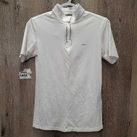 "Buby" SS Show Shirt, 1/4 Zip Up, Snap Collar, Bling *like new, v.mnr loose stitch