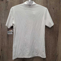 "Buby" SS Show Shirt, 1/4 Zip Up, Snap Collar, Bling *like new, v.mnr loose stitch