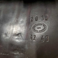 14.5" W *5.75" Hastilow Ranger Close Contact Saddle, 2 Billet Guards, Wool Flocking, Rear Gusset Panels, Med Front Blocks, Flaps: 12"L x 11.75"W Serial #: 2010 42 43