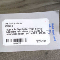 Pr Synthetic Thick Stirrup Leathers *xc, clean, mnr dents & scratches
