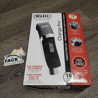 Cordless Clippers, charger, scissors, 10x guards, oil, comb, info, bag, box *NEW, WORK