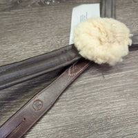 5 Point Leather & Elastic Breastplate, Running Martingale Attach, snaps *xc/vgc, clean, mnr dusty, rubs, scratches & residue, dirt