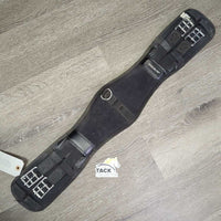 Memory Foam Short - Dressage Girth, 2x els, D Ring *gc/fair, v.dirty, hairy, faded, NO strap, rubs