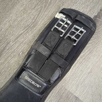 Memory Foam Short - Dressage Girth, 2x els, D Ring *gc/fair, v.dirty, hairy, faded, NO strap, rubs