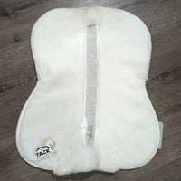 Microsuede & Rolled Fleece Half Pad, Mesh Spine *xc/like new, clean, mnr hair & threads