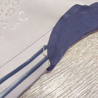 EuroSeat Breeches, embossed Stripe *vgc, cut tags, mnr seam puckers, unstitched seat seam & puckered stripes