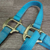 Soft Narrow Nylon Halter, adj, snap *gc, dirty, faded, rubs, frays, stains