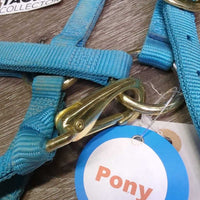 Soft Narrow Nylon Halter, adj, snap *gc, dirty, faded, rubs, frays, stains