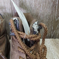 JUNIORS Roper Boots, lace *gc/fair, mnr residue, shavings & scuffs, faded, thin & holey edges