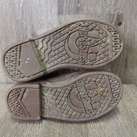 JUNIORS Roper Boots, lace *gc/fair, mnr residue, shavings & scuffs, faded, thin & holey edges