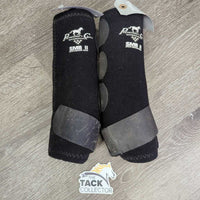 2 Closed Neoprene Sports Boots, velcro *vgc/xc, clean, mnr hair, stains & residue