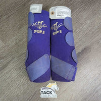 2 Closed Neoprene Sports Boots, velcro *gc, older, dirty, cracking logo, hairy, rubs