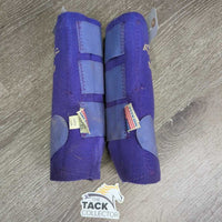 2 Closed Neoprene Sports Boots, velcro *gc, older, dirty, cracking logo, hairy, rubs