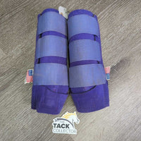 2 Closed Neoprene Sports Boots, velcro *gc, older, dirty, cracking logo, hairy, rubs