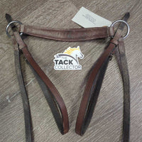 Adjustable Narrow Leather Breastplate *vgc/gc, dry, dirty, loose keepers, stiff, older?
