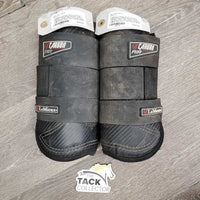 X Country Closed Front?Hind Boots, velcro *vgc/gc, clean, film, velcro threads, edges: thin, torn, rubs & pilly