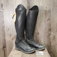 Synthetic Dress Boots, Zips *gc/fair, BROKEN LEFT ZIP, mnr dirt, creases, Threads: R