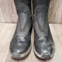 Synthetic Dress Boots, Zips *gc/fair, BROKEN LEFT ZIP, mnr dirt, creases, Threads: R