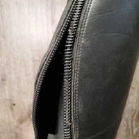 Synthetic Dress Boots, Zips *gc/fair, BROKEN LEFT ZIP, mnr dirt, creases, Threads: R