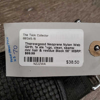 Neoprene Nylon Web Girth, 1x els *vgc, clean, seams: mnr hair & residue