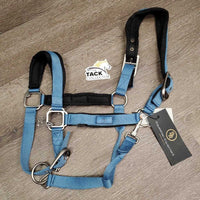 Mesh Padded Nylon Halter, adj, snap, tag, bag *new
