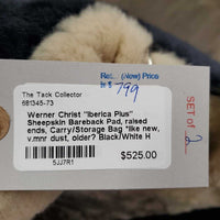 "Iberica Plus" Sheepskin Bareback Pad, raised ends, Carry/Storage Bag *like new, v.mnr dust, older?