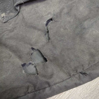 Nylon Blanket Storage Bag, Zipper Top *fair, cracking lining, dirt, torn/iunstitched seams, smells musty, burn?holes