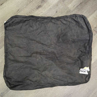 Nylon Blanket Storage Bag, Zipper Top *fair, cracking lining, dirt, torn/iunstitched seams, smells musty, burn?holes