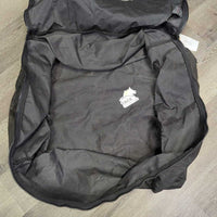 Nylon Blanket Storage Bag, Zipper Top *fair, cracking lining, dirt, torn/iunstitched seams, smells musty, burn?holes