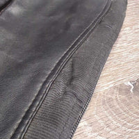 Synthetic Half Chaps, Back Zips *gc, clean & mnr dirty, rubs, pills & hair, v.puckered/stretched elastic